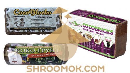 Кокосово-торфяные брикеты для гровинга магических псилоцибиновых грибов
